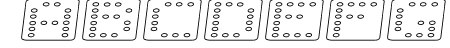 Domino flad kursiv omrids