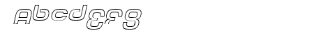 Tech Font Outline Italic