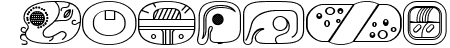mayan glyphs outline Regu