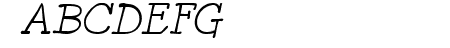 Mitchell Park East Italic