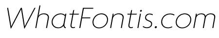 Agenda One Extra Condensed Thin Italic