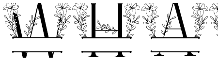 White Lily Line Monogram