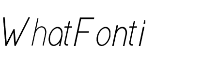 NEOGEO CONDENSED THIN ITALIC