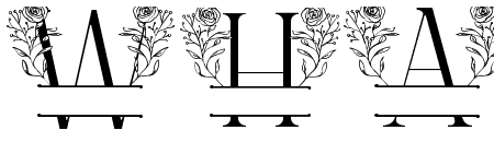 Rose Blossom Line Monogram
