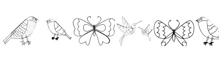 Birds and Butterflies font Reg