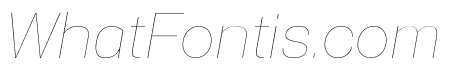 Gerlach Sans Hairline Italic