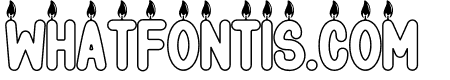 Birthday Candle Outline