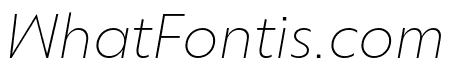 Sigmund PRO ExtraLight Italic