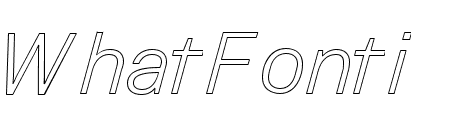 Light Italic Outline