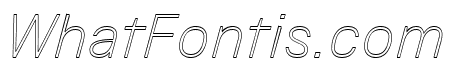 Thin Italic Outline