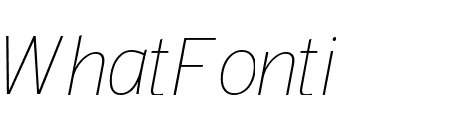 PFHighwaySansPro-ExtraThinItalic