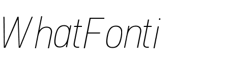 PFDINTextCondPro-XThinItalic