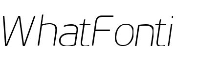 PF Beau Sans VAR Thin Italic