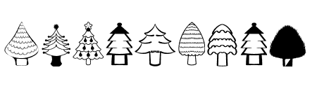 Cute Tree Christmas Dingbats
