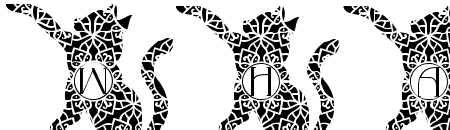Freezy Cat Mandala Monogram