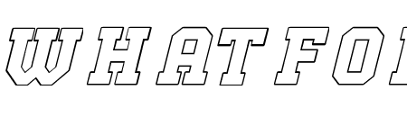 Fastrun Italic Outline