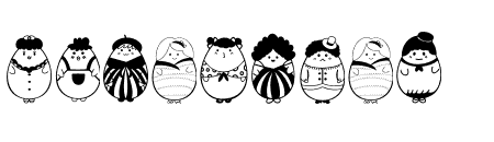 EASTER EGG DRESS UP Dingbats