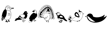 Cute Bird  Set1 Dingbats