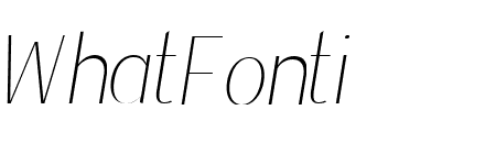 Magnisa Sans Extra Light Italic