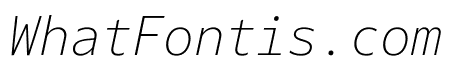 Darkmode Mono On Thin Italic