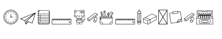 School Doodle Font