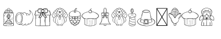 Thanksgiving Doodles Dingbats