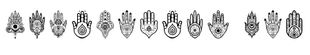 Tribal Hamsa hands Regular