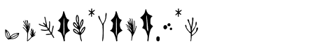 Winter Floral Doodle Dingbat