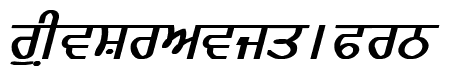 GurmukhiLys 020 Bold Italic