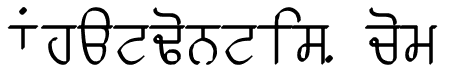 Punjabi Typewriter Engraved