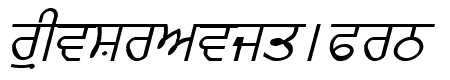 GurmukhiLys 020 Italic