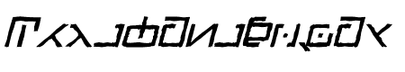 Green Martian Distressed Italic
