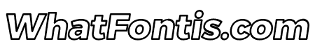 Trueno ExtraBold Outline Italic