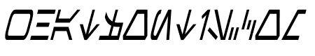 Aurebesh Condensed Italic
