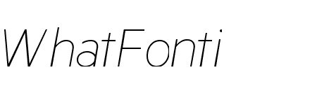 Metric ThinItalic