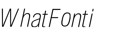 SuisseIntlCond ThinItalic WebXL