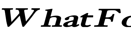 Bliss Extended Bold Italic