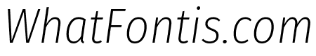 Fira Sans Condensed ExtraLight Italic