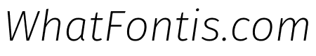 Fira Sans ExtraLight Italic