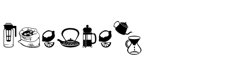 Coffee And Tea Font Dingbat