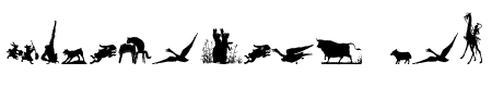 Animal Silhouettes Four Regular