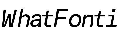 GT America Mono Regular Italic
