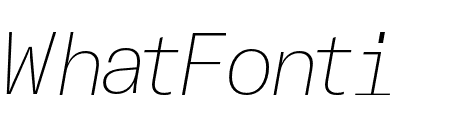 GT America Mono Ultra Light Italic