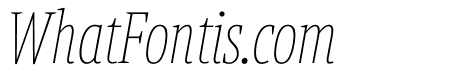 Berlingske Slab Extra condensed Thin Italic