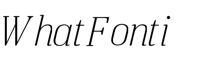 Italian Plate No5 Extra Light Italic