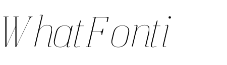 Italian Plate No5 Display Ultra Light Italic