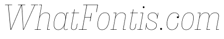 Sunday Clarendon Thin Italic