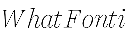 Harriet Display Thin Italic