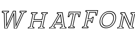 Three Peat Winner Outline Italic
