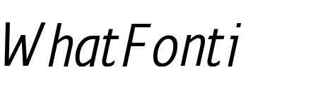 Monitor Condensed Normal Italic